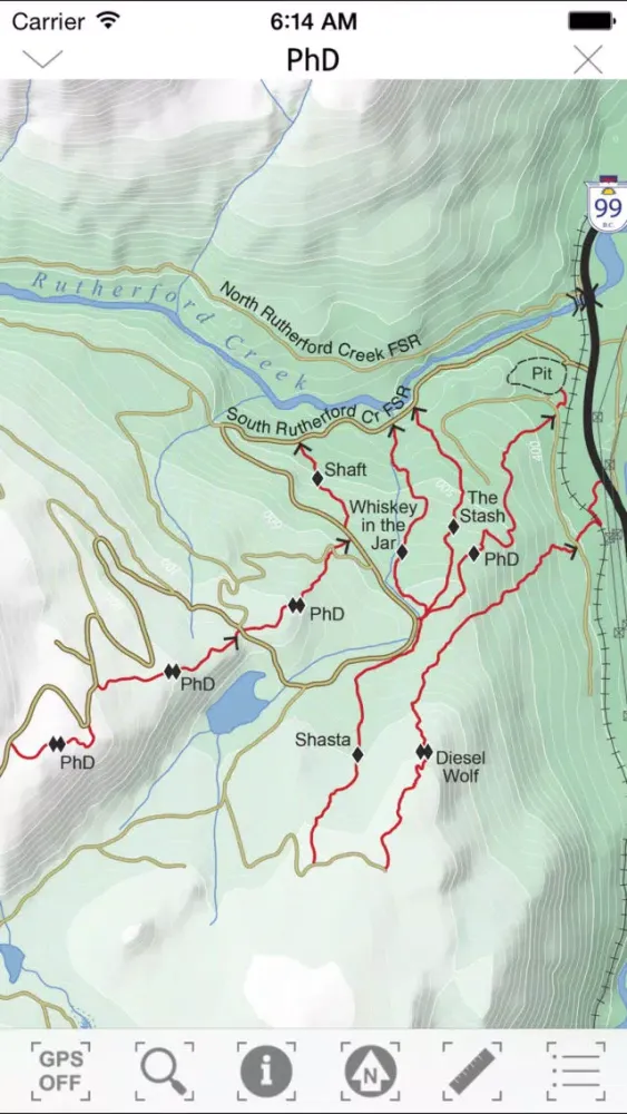 Captures d'écran de Pemberton MTB Trail Guide
