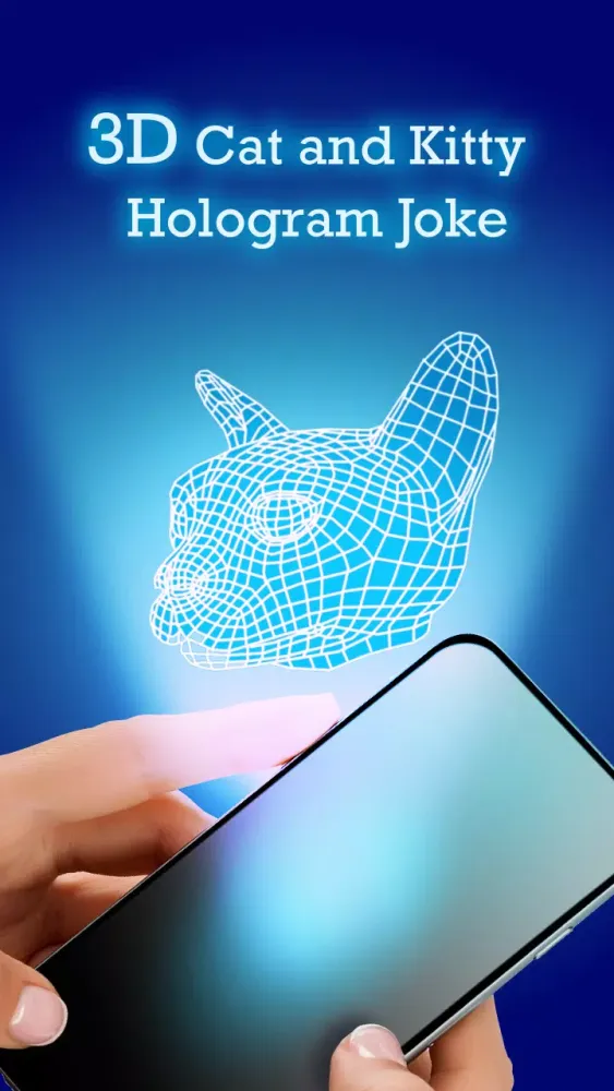 Tangkapan skrin 3D Cat and Kitty Hologram Joke