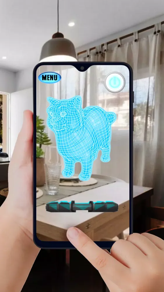 Tangkapan skrin 3D Cat and Kitty Hologram Joke