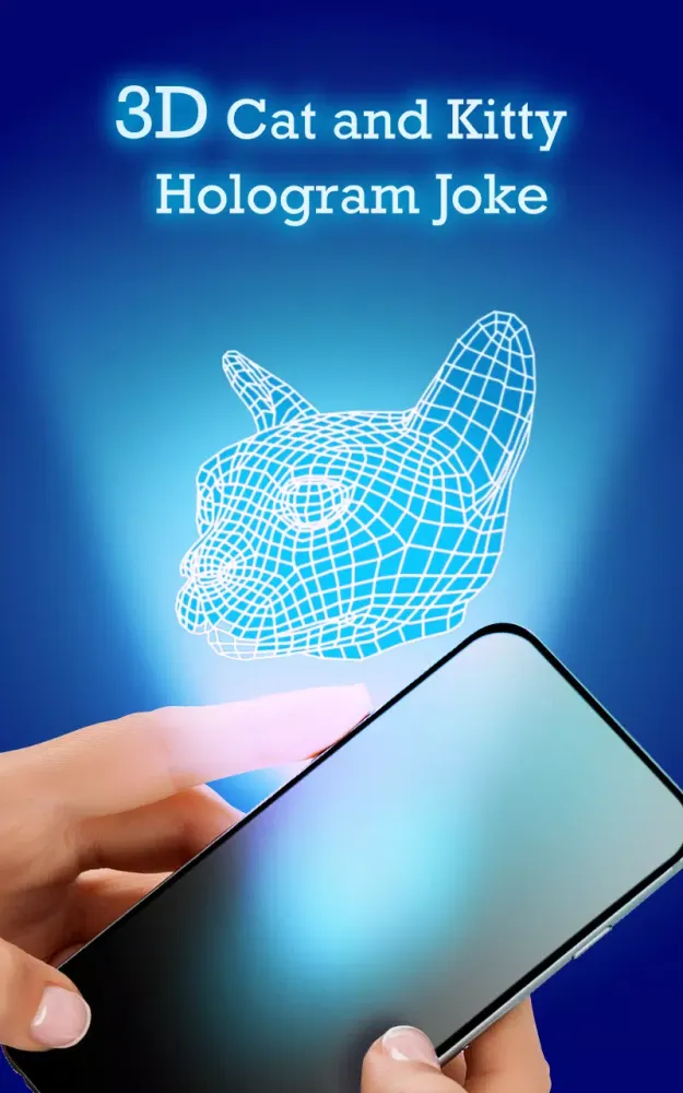 Tangkapan skrin 3D Cat and Kitty Hologram Joke