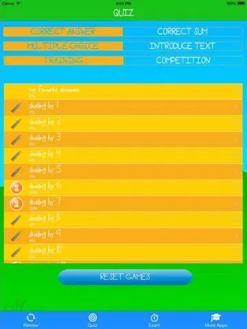 Math Divisions Trainer Lite iPad 应用截图