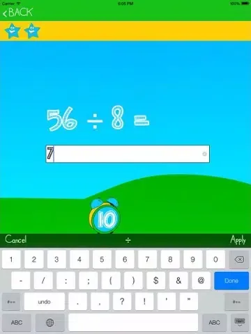 Math Divisions Trainer Lite iPad 应用截图
