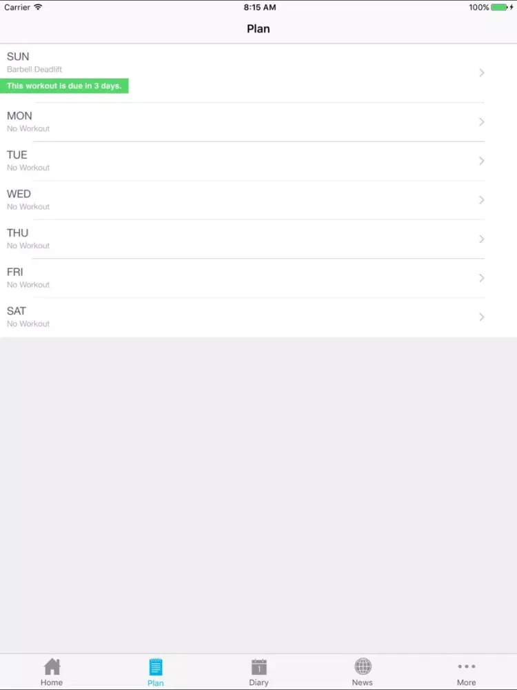 Fitness1O1 iPad  سکرین شاٹس