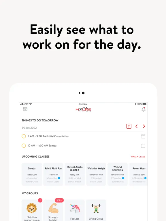 All Hours Fitness iPad  স্ক্রিনশট