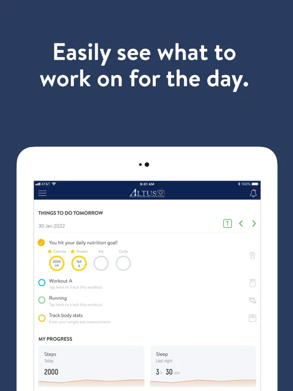 Скриншоты Altus Coaching iPad 
