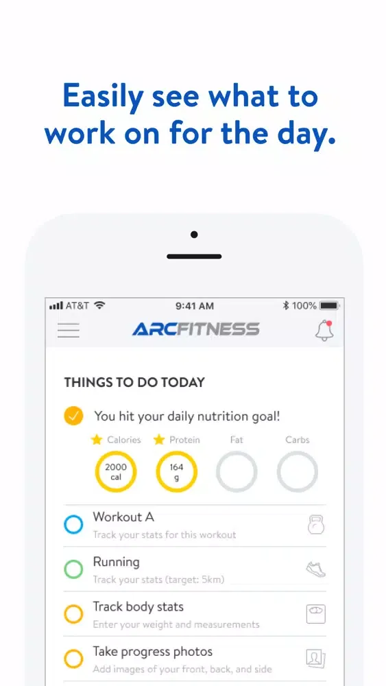 Capturas de tela do ARC Fitness Online