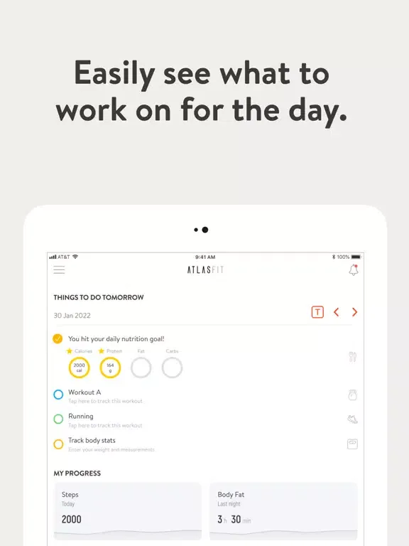 Capturas de tela do Atlas Fit Online iPad 