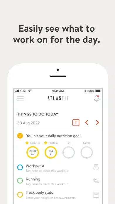 Capturas de tela do Atlas Fit Online