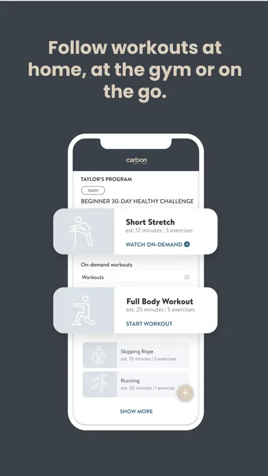 Скриншоты Carbon Fitness Method