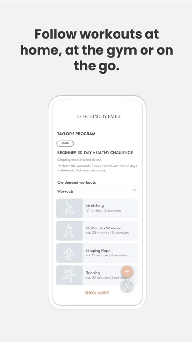 Screenshot di EmBody Health and Coaching