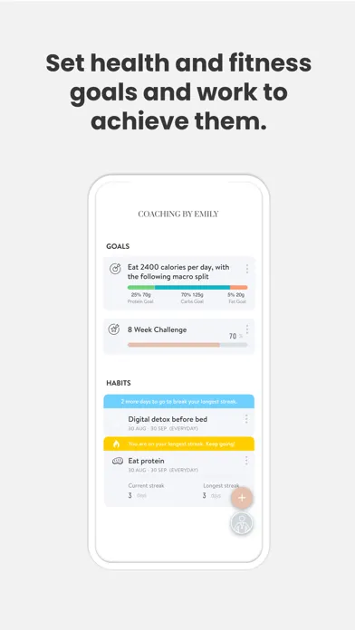 Screenshot di EmBody Health and Coaching