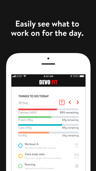 ภาพหน้าจอของ Devo Fit