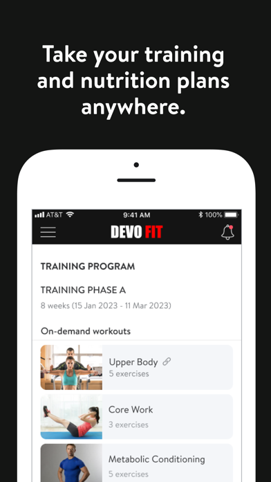 ภาพหน้าจอของ Devo Fit