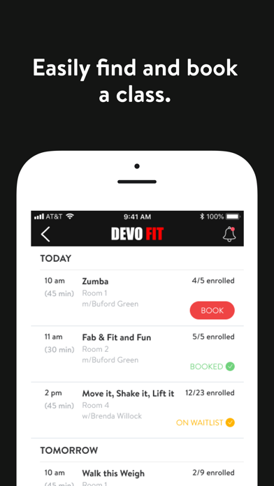 ภาพหน้าจอของ Devo Fit