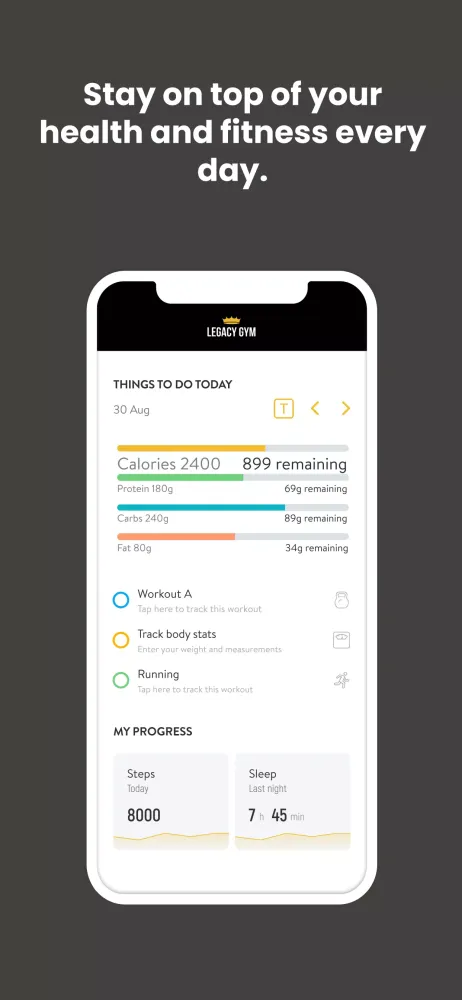 Legacy Gym App Screenshots