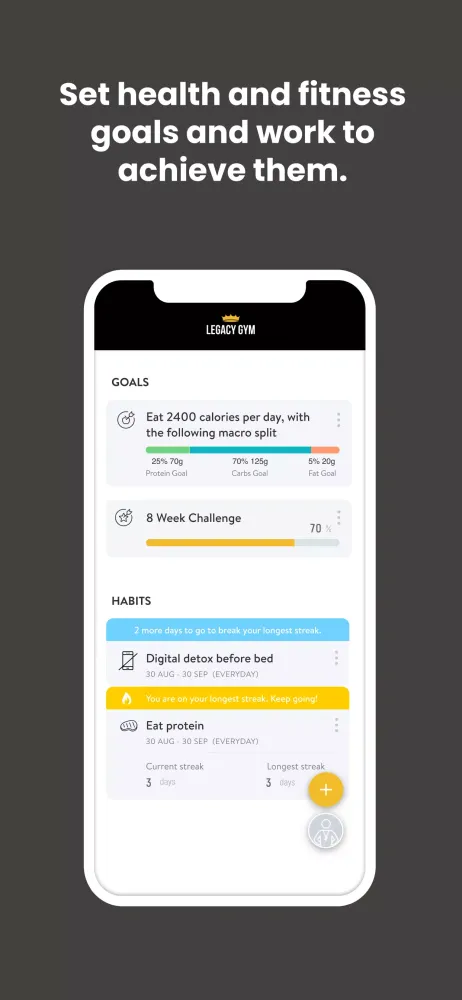 Legacy Gym App Screenshots