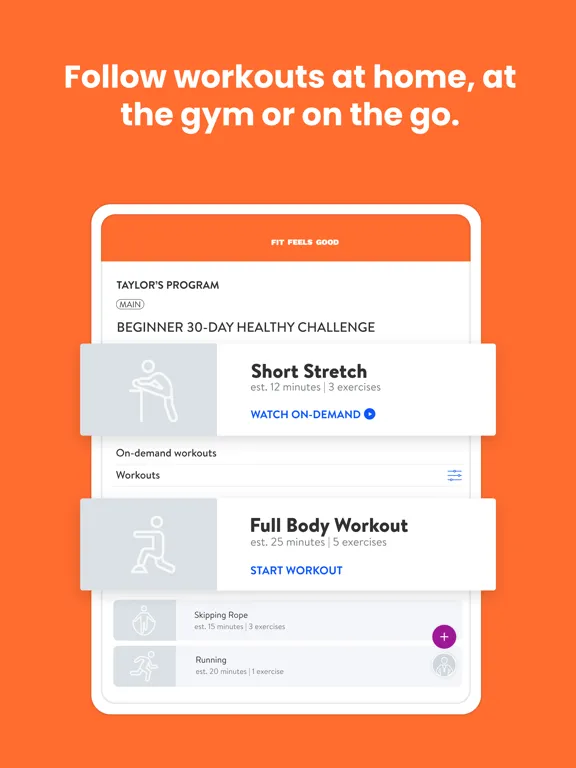 Fit Feels Good iPad  스크린샷
