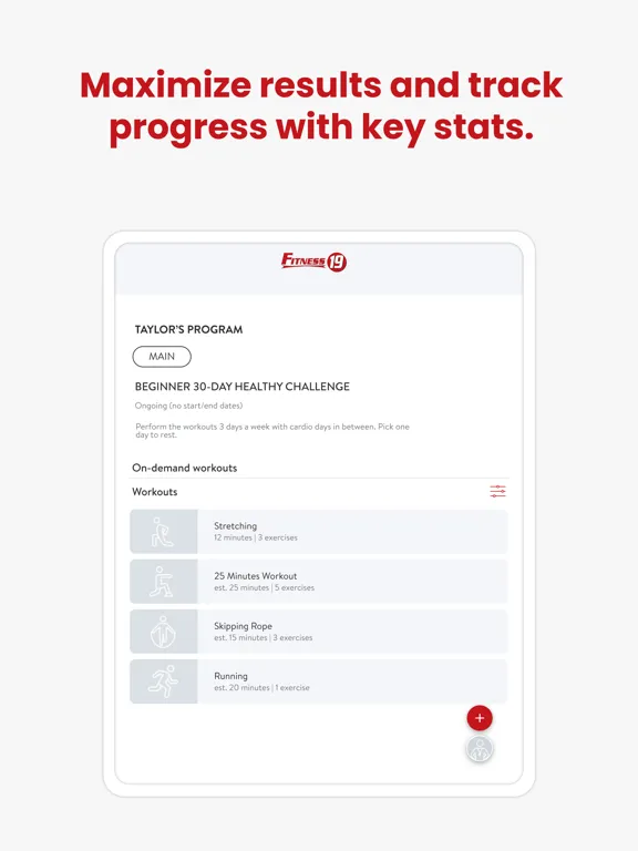 Fitness19 Pittsburgh iPad  স্ক্রিনশট