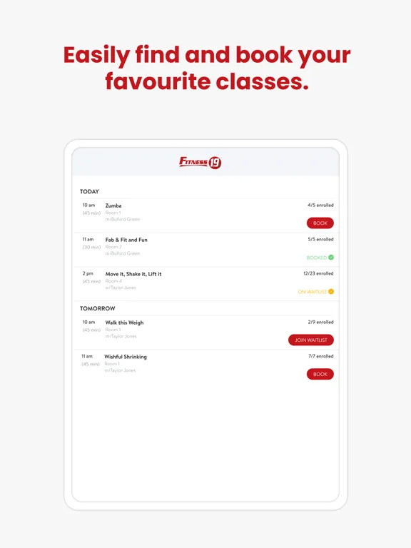 Fitness19 Pittsburgh iPad  স্ক্রিনশট