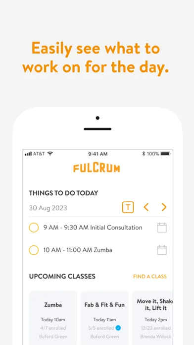 Tangkapan layar Fulcrum Fitness VT