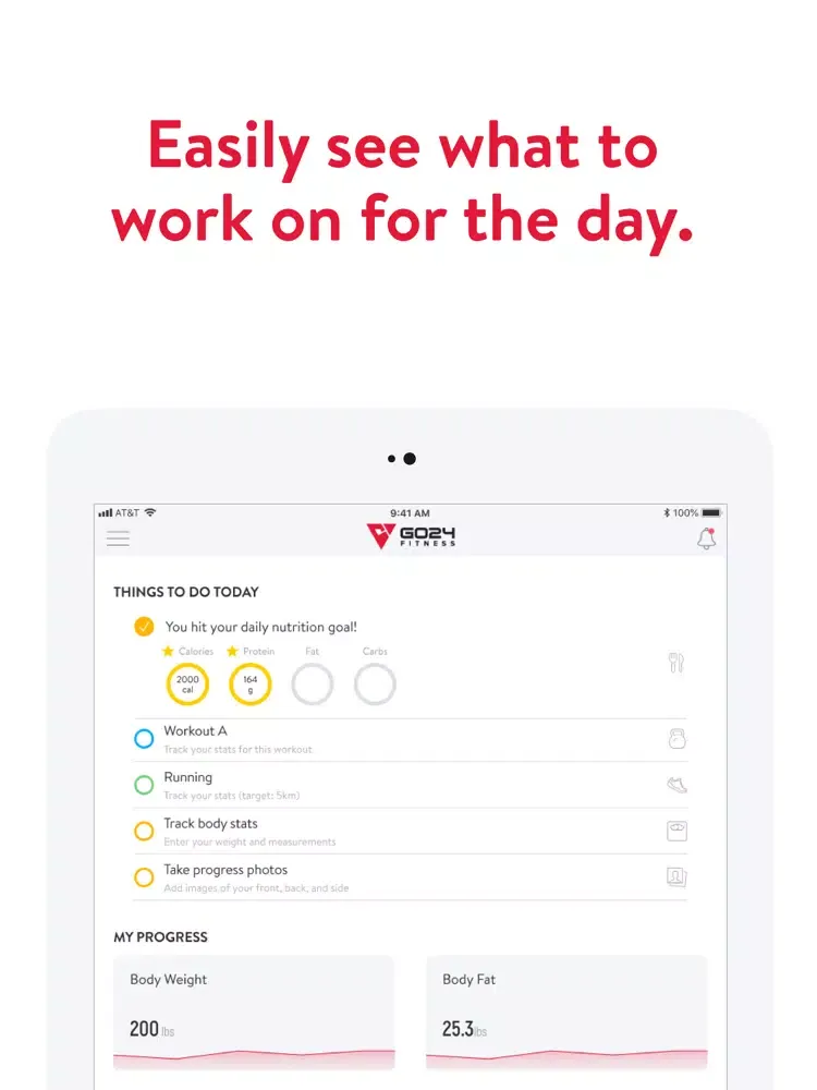Tangkapan skrin GO24 FITNESS PT iPad 