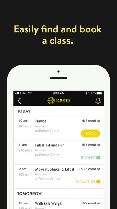 Tangkapan skrin Golds Gym DC METRO