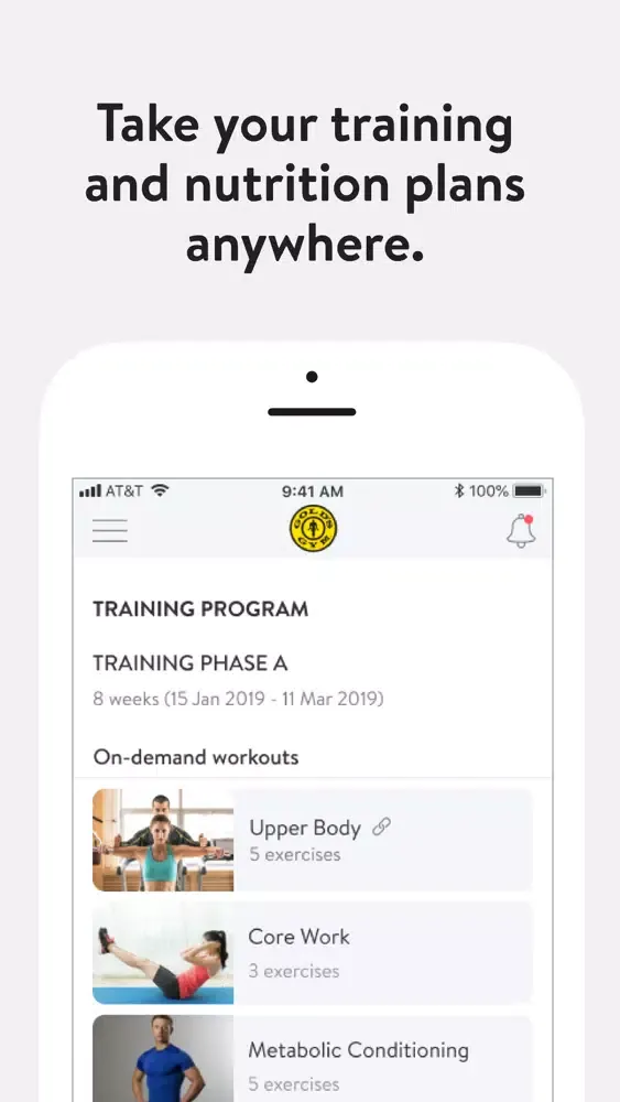 Golds Gym WA and OR Training应用截图