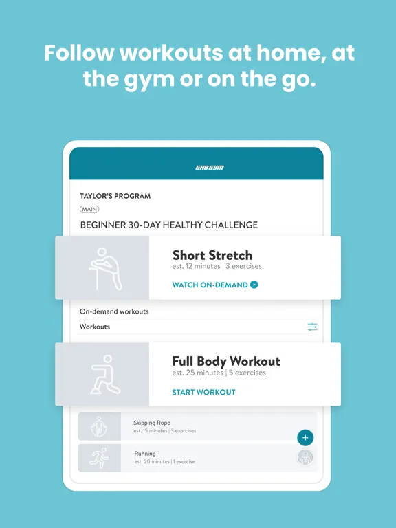 Capturas de pantalla de GR8 GYM by GR8FLEX iPad 