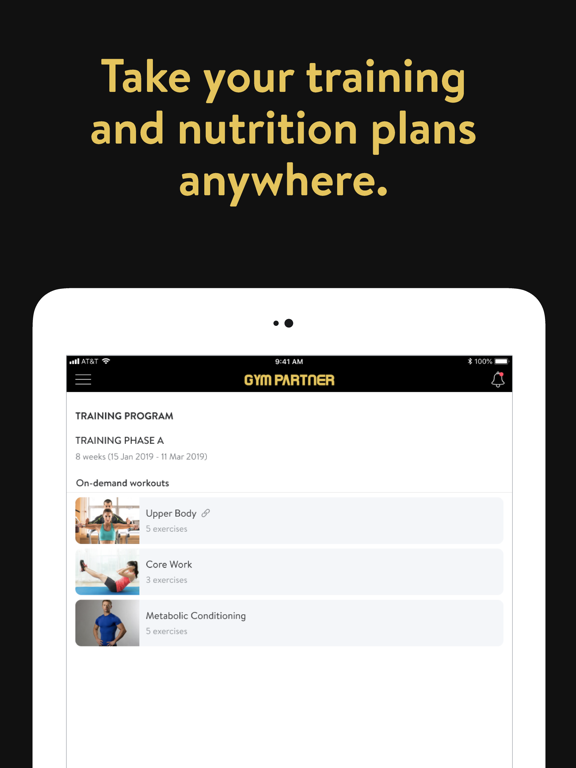 Gym Partner: Training iPad 應用截圖
