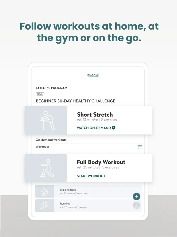 Kraken Fitness iPad  Ekran Görüntüleri