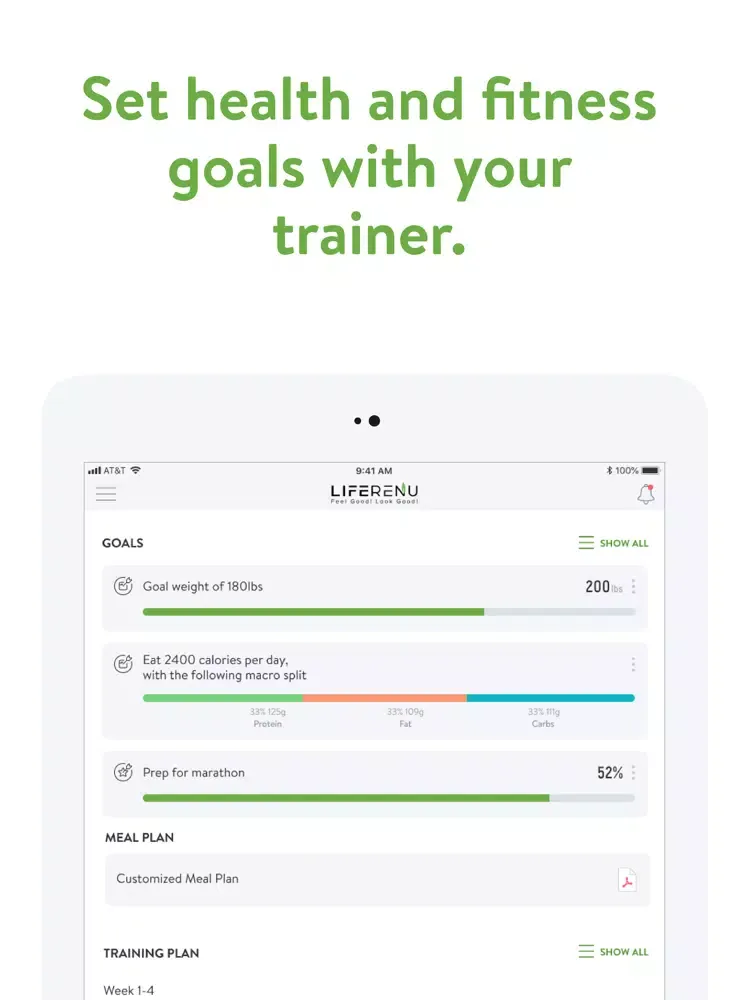 Capturas de tela do LIFE RENU FITSQUAD ELITE iPad 