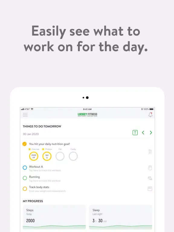 Luckey Fitness iPad  স্ক্রিনশট