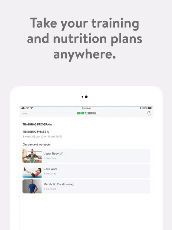 Luckey Fitness iPad  স্ক্রিনশট