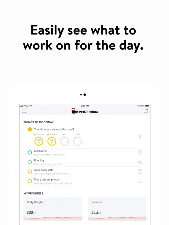 MAX IMPACT Fitness iPad  Screenshots
