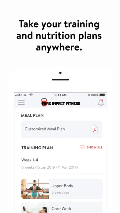 MAX IMPACT Fitness Screenshots