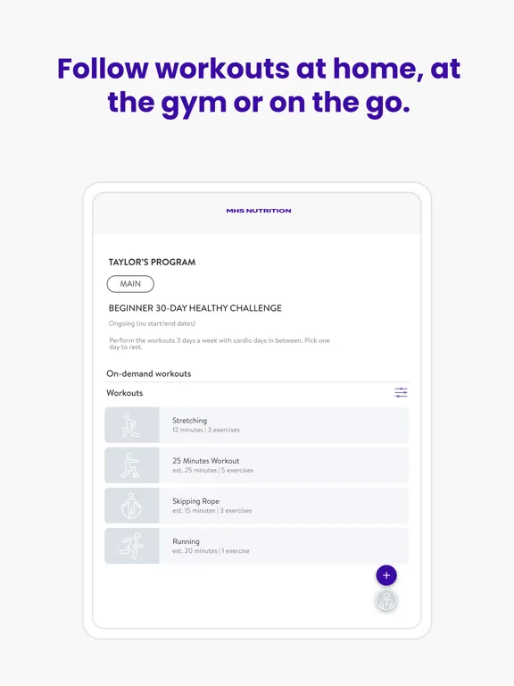 MHS Nutrition iPad  Ekran Görüntüleri