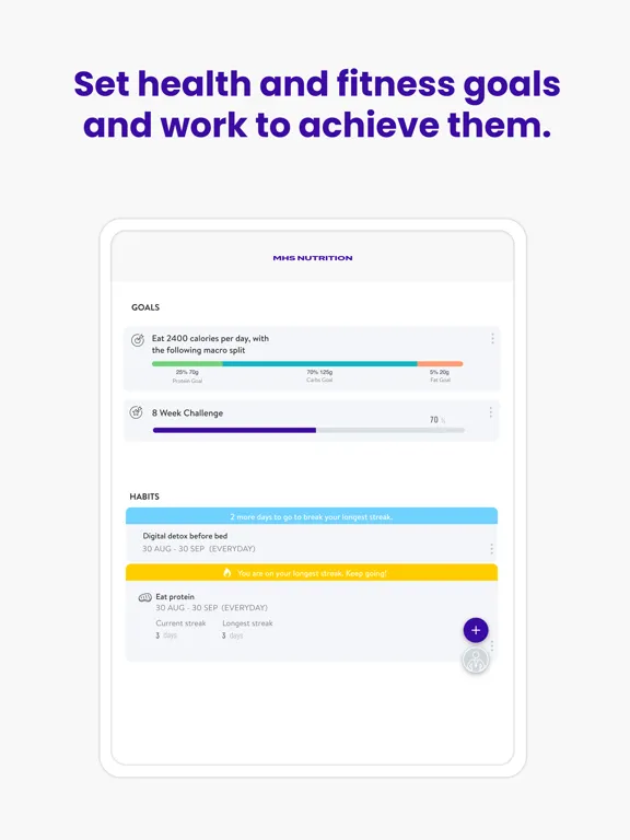 MHS Nutrition iPad  Ekran Görüntüleri