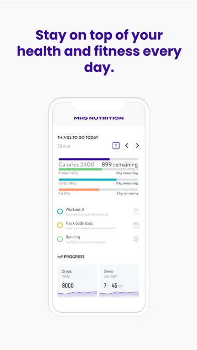 MHS Nutrition Ekran Görüntüleri
