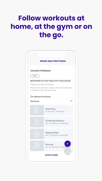 MHS Nutrition Ekran Görüntüleri