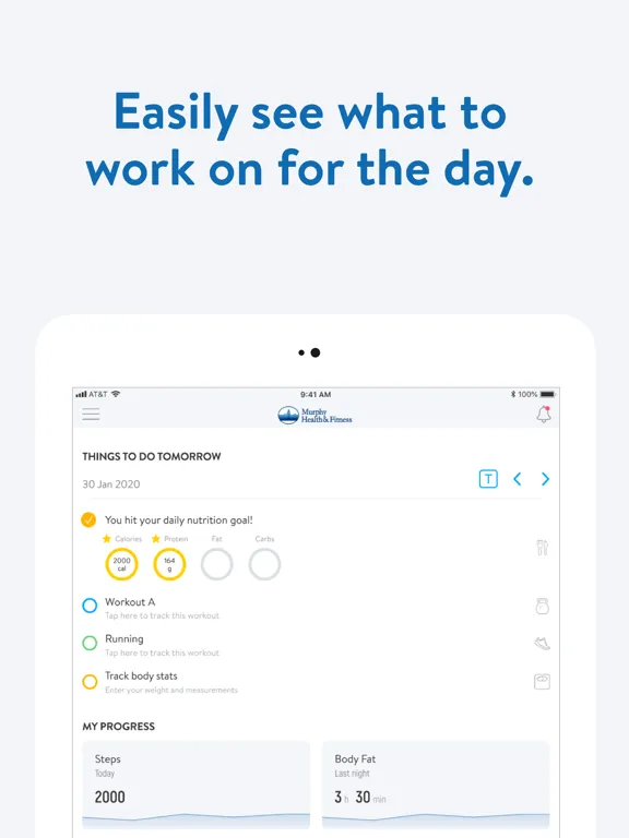 Ảnh chụp màn hình của Murphy Health and Fitness iPad 