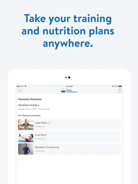 Ảnh chụp màn hình của Murphy Health and Fitness iPad 