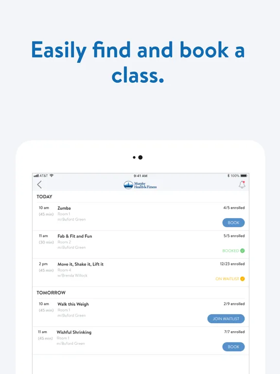Ảnh chụp màn hình của Murphy Health and Fitness iPad 
