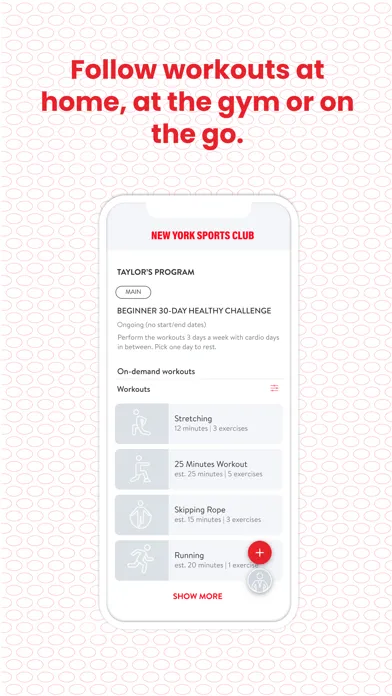 ภาพหน้าจอของ New York Sports Club