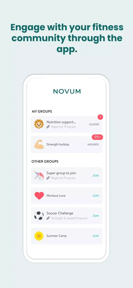 Capturas de pantalla de NOVUM Coaching