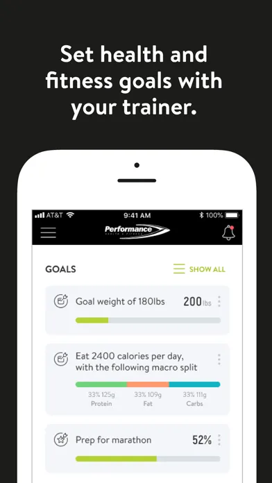 Performance Health and Fitness Screenshots