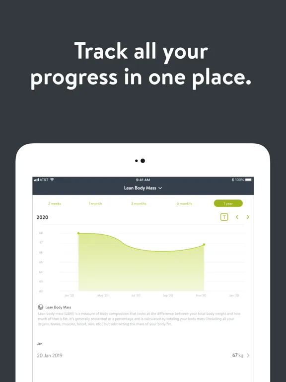 Capturas de tela do PROOF FITNESS Online iPad 