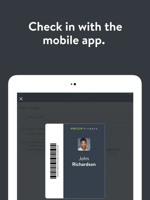 Capturas de tela do PROOF FITNESS Online iPad 