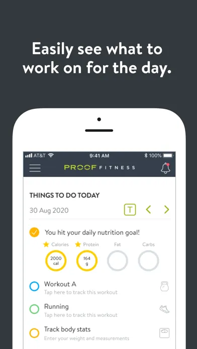 Capturas de tela do PROOF FITNESS Online