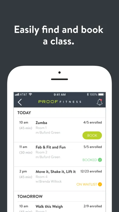 Capturas de tela do PROOF FITNESS Online