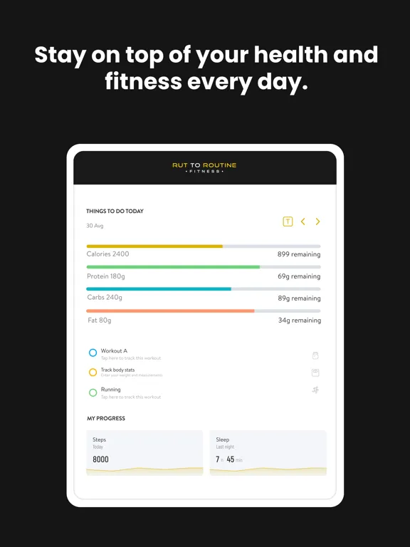 Capturas de pantalla de Rut to Routine Fitness iPad 